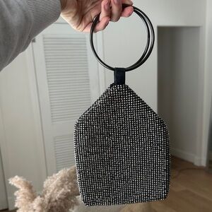 Party Black Rhinestones Women's Bag
